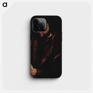 Portrait of a man with a letter and gloves - ハンス ホルバイン Phone Case.