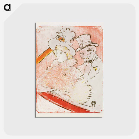 アートポストカード-At the Concert - アンリ ド トゥールーズ ロートレック Postcard.