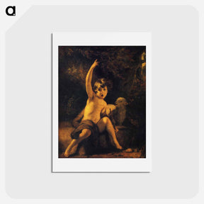 アートポストカード-St. John the Baptist in the Wilderness - ジョシュア レノルズ Postcard.
