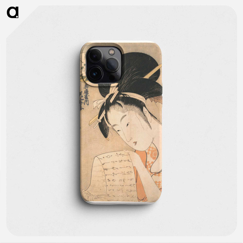 The Courtesan Hanazuma Reading a Letter - 喜多川 歌麿 Phone Case.