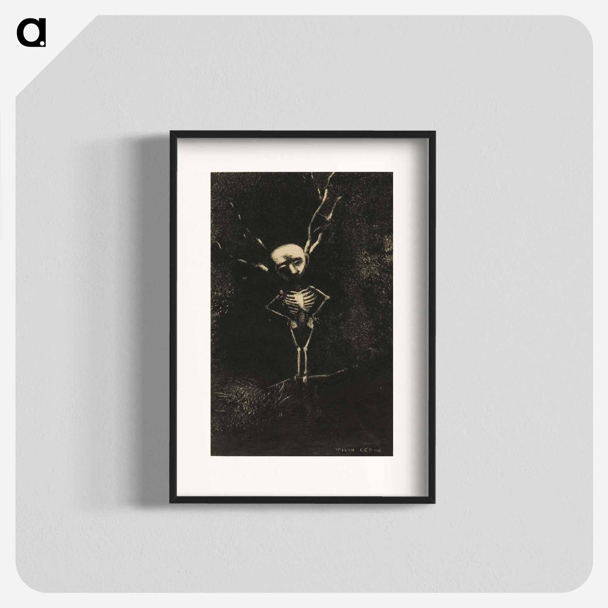 アートポスター-In the Maze of Branches, the Pale Figure Appeared - オディロン ルドン Poster.