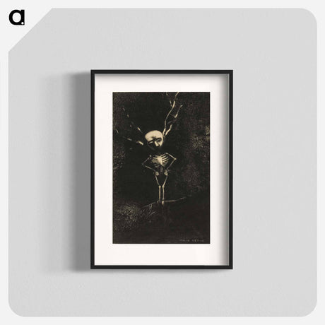 アートポスター-In the Maze of Branches, the Pale Figure Appeared - オディロン ルドン Poster.