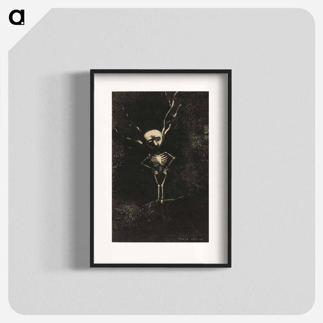 アートポスター-In the Maze of Branches, the Pale Figure Appeared - オディロン ルドン Poster.