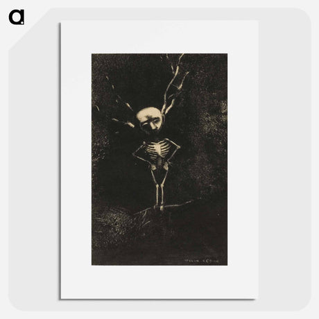 アートポスター-In the Maze of Branches, the Pale Figure Appeared - オディロン ルドン Poster.