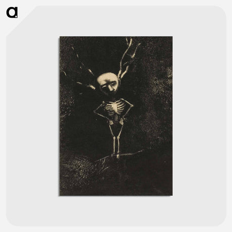 アートポストカード-In the Maze of Branches, the Pale Figure Appeared - オディロン ルドン Postcard.