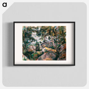 アートポスター-Rocks in the Forest - ポール セザンヌ Poster.