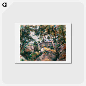 アートポストカード-Rocks in the Forest - ポール セザンヌ Postcard.