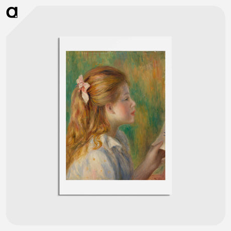アートポストカード-Reading - ピエール オーギュスト ルノワール Postcard.
