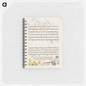 アートメモ帳-Bladder Senna and Alpine Squill from Mira Calligraphiae Monumenta
 - 書道のお手本 Memo.