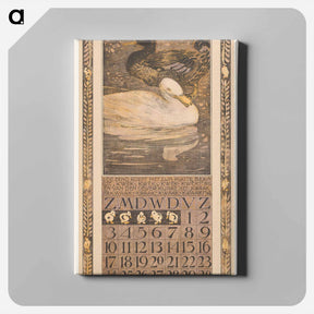 アートパネル-Kalenderblad maart met eenden - テオ ヴァン ホイテマ Canvas.