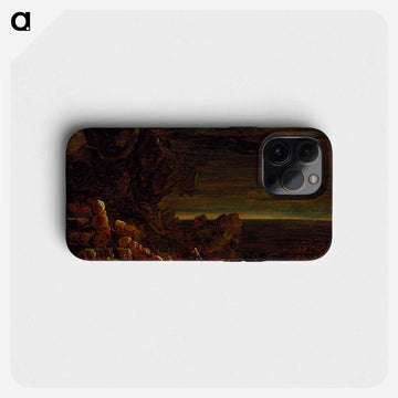 The Pilgrim of the World at the End of His Journey (part of the series The Cross and the World) - トーマス コール Phone Case.