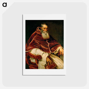 アートポストカード-Pope Paul III - ティツィアーノ ヴェチェッリオ Postcard.
