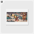 アートポストカード-Hayano Kanpei, Okaru, Onosada Kurō, and Farmer Yoichibei
 - 歌川 国貞 Postcard.
