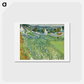 アートポストカード-Vineyards at Auvers - フィンセント ファン ゴッホ Postcard.