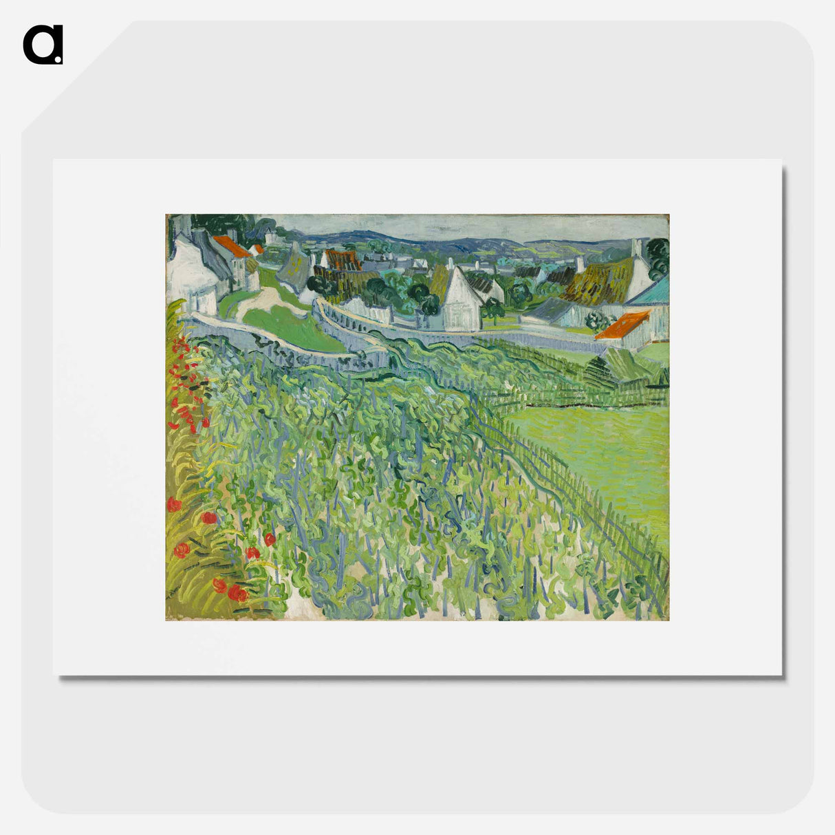 Vineyards at Auvers - Vincent van Gogh Poster.