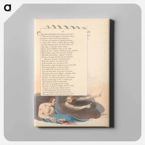 アートパネル-Young's Night Thoughts, Page 33, "Like That, the Dial Speaks; and Points to Thee" - ウィリアム ブレイク Canvas.