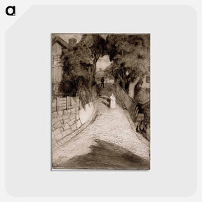 アートポストカード-Street in porvoo - アルバート エーデルフェルト Postcard.