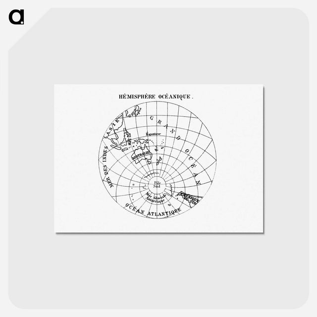アートポストカード-World Atlas From Voyeur's Checklist, General Notions Of Mathematical Geography, Physical Geography, Political Geography, Geology, Biology And Anthropology For The Use Of Travelers, Students And People
 - 大英図書館 Postcard.
