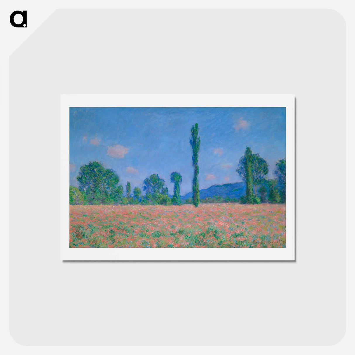 Poppy Field - クロード モネ Postcard.