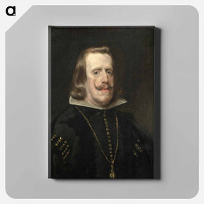 アートパネル-Portrait of Philip IV of Spain - ディエゴ ベラスケス Canvas.