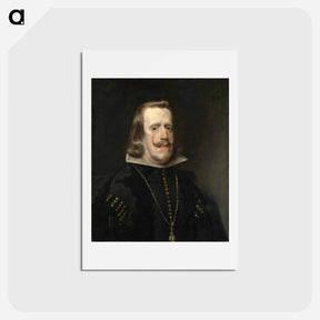 アートポストカード-Portrait of Philip IV of Spain - ディエゴ ベラスケス Postcard.