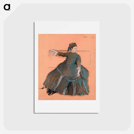 アートポストカード-Woman on a Sofa - エドガー ドガ Postcard.