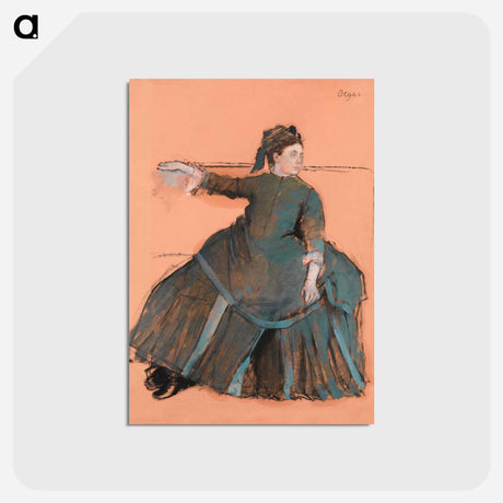 アートポストカード-Woman on a Sofa - エドガー ドガ Postcard.