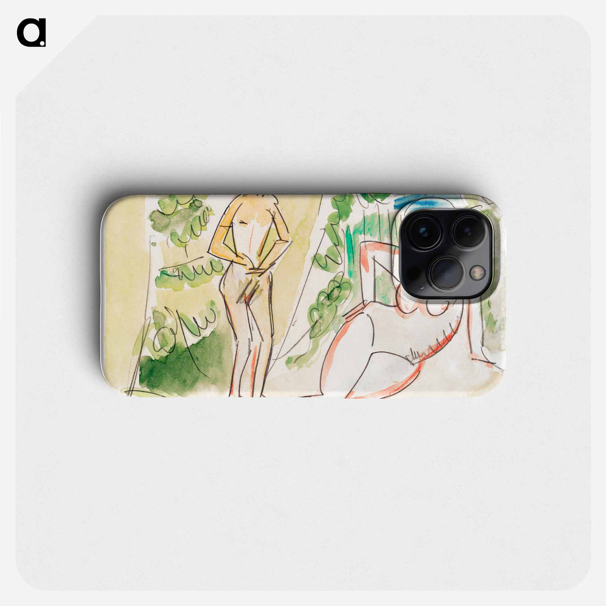 Two Bathers near the Woods - Ernst Ludwig Kirchner Phone Case.