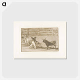 アートポストカード-Origin of the harpoons or banderillas - フランシスコ デ ゴヤ Postcard.