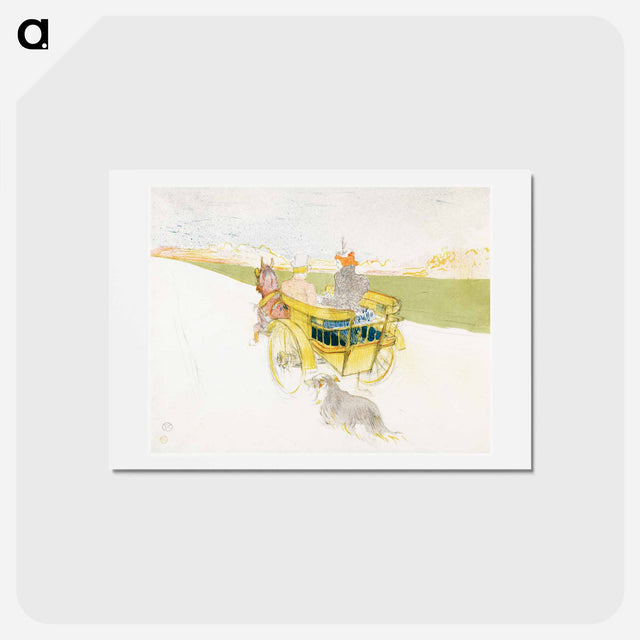 アートポストカード-La partie de campagne - アンリ ド トゥールーズ ロートレック Postcard.