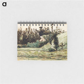 アートメモ帳-Wooded Hillside near Vichy - ジャン フランソワ ミレー Memo.