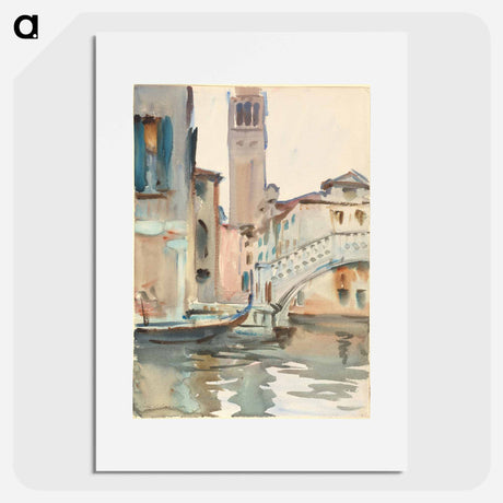 アートポスター-A Bridge and Campanile, Venice - ジョン シンガー サージェント Poster.