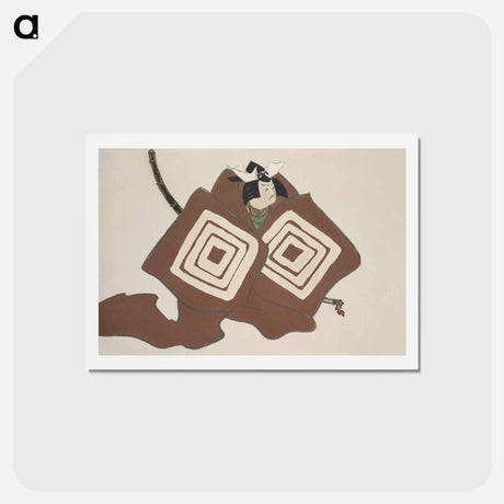 アートポストカード-Samurai from Momoyogusa–Flowers of a Hundred Generations - 神坂 雪佳 Postcard.