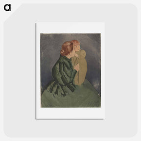 アートポストカード-Peasant Mother and Child - メアリー カサット Postcard.