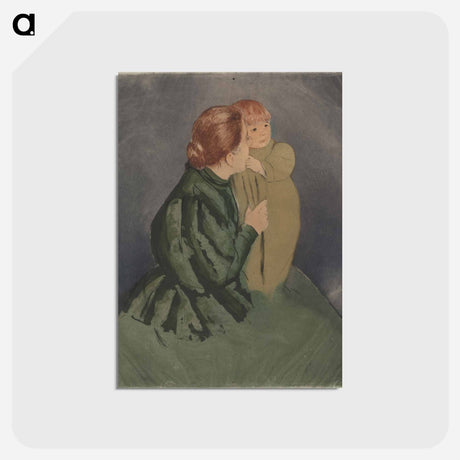 アートポストカード-Peasant Mother and Child - メアリー カサット Postcard.