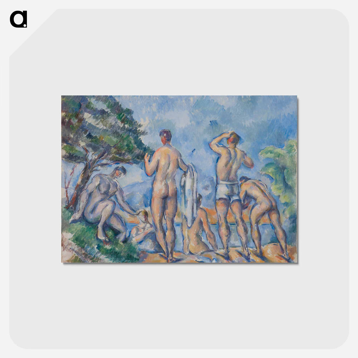 アートポストカード-Bathers - ポール セザンヌ Postcard.