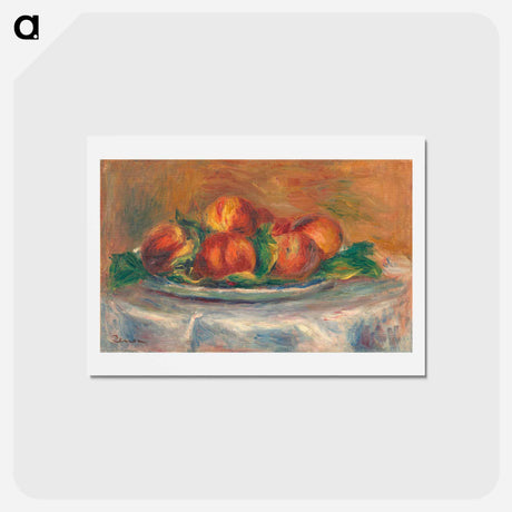アートポストカード-Peaches on a Plate - ピエール オーギュスト ルノワール Postcard.