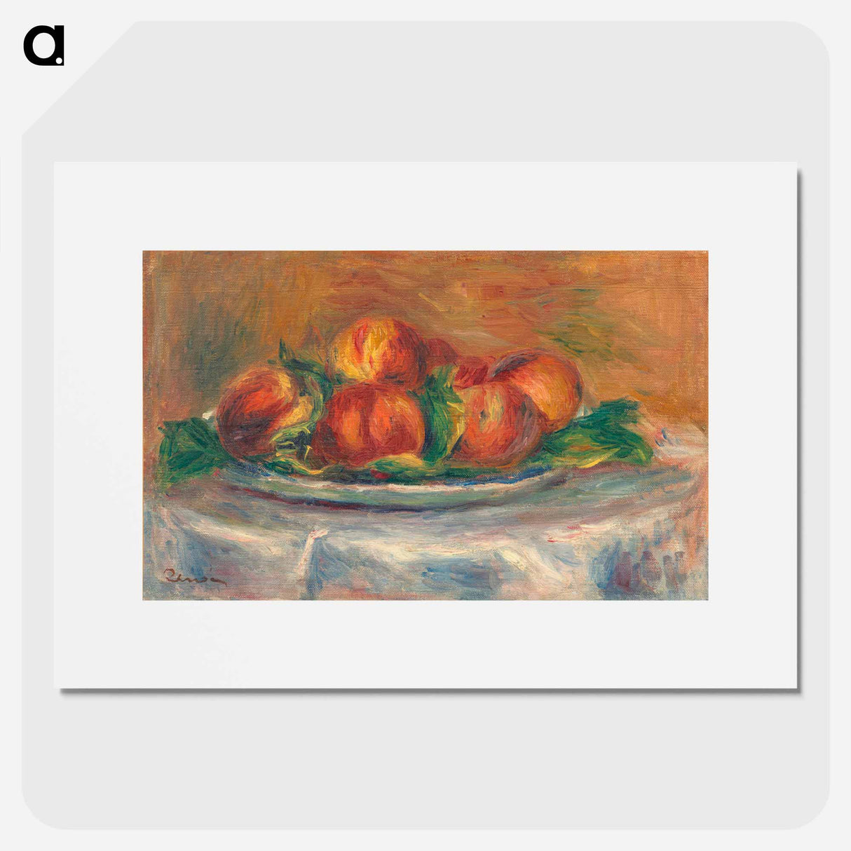 Peaches on a Plate - Pierre-Auguste Renoir Poster.