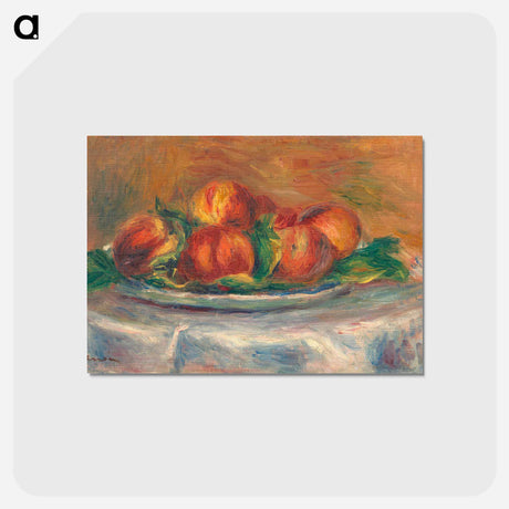 アートポストカード-Peaches on a Plate - ピエール オーギュスト ルノワール Postcard.