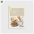 アートポストカード-Common Pear, Lake Demoiselle, Moor Frog, and Hyacinth from Mira Calligraphiae Monumenta
 - 書道のお手本 Postcard.