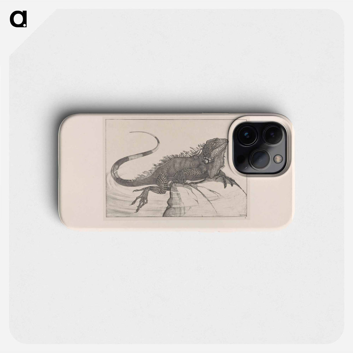 Leguaan op een steen in water - テオ ファン ホイテマ Phone Case.