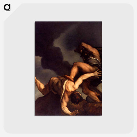 アートポストカード-Cain and Abel - ティツィアーノ ヴェチェッリオ Postcard.