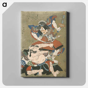アートパネル-Ichikawa Danjuro VII as Soga no Goro and Bando Mitsugoro III as Kobayashi no Asahina in a Soga Play
 - 歌川 国貞 Canvas.
