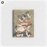 アートメモ帳-Ichikawa Danjuro VII as Soga no Goro and Bando Mitsugoro III as Kobayashi no Asahina in a Soga Play
 - 歌川 国貞 Memo.