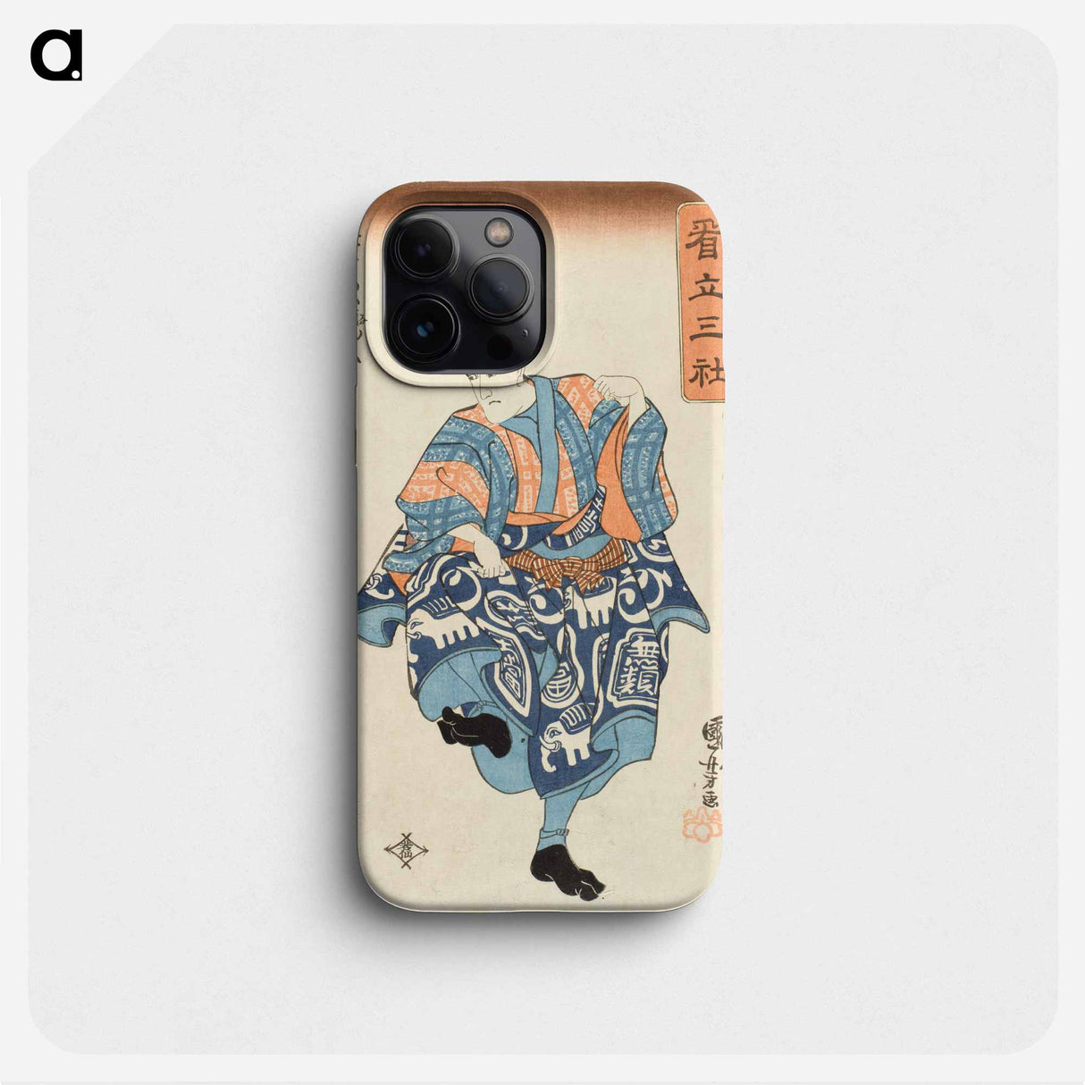 Nakamura Kuzō II Portraying Seller of Birds for Release, from the play Yoshitsune and the Thousand Cherry Trees - 歌川 国芳 Phone Case.