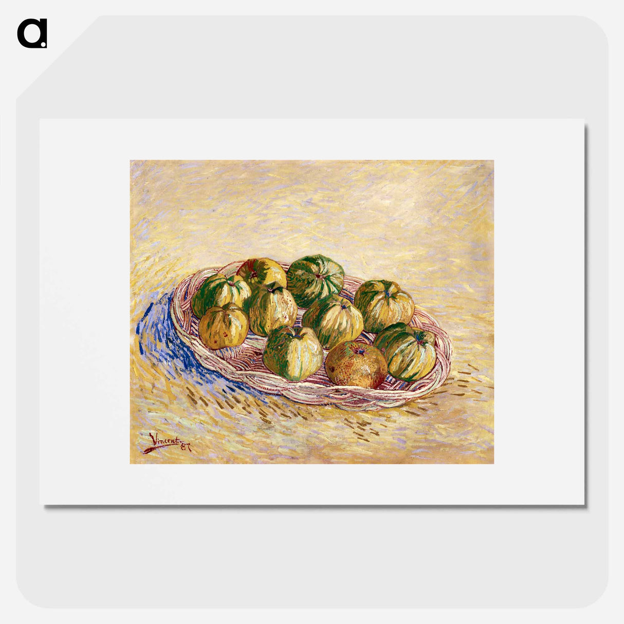 Still Life, Basket of Apples - フィンセント ファン ゴッホ Poster.