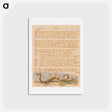アートポストカード-The Book of Thel, Plate 8 - ウィリアム ブレイク Postcard.