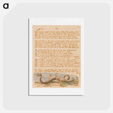 アートポストカード-The Book of Thel, Plate 8 - ウィリアム ブレイク Postcard.
