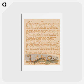 アートポストカード-The Book of Thel, Plate 8 - ウィリアム ブレイク Postcard.