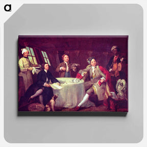アートパネル-Portrait of Lord George Graham in his saloon - ウィリアム ホガース Canvas.
